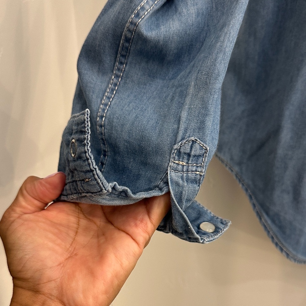 Denim Button-Up Shirt - Picture 3 of 7